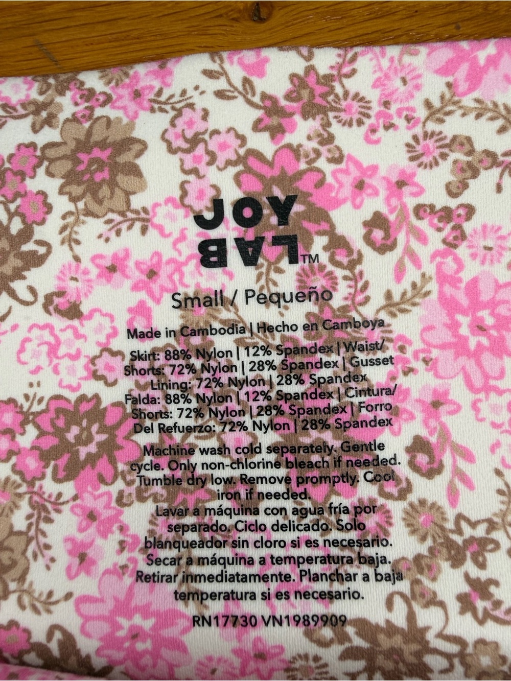 JoyLab NWT Pink Floral Tiered High Rise Skort Built In Shorts Size S - Picture 8 of 8